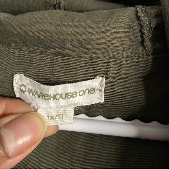 Warehouse One Women's Military Green Full Zip Lightweight Jacket - Picture 6 of 10